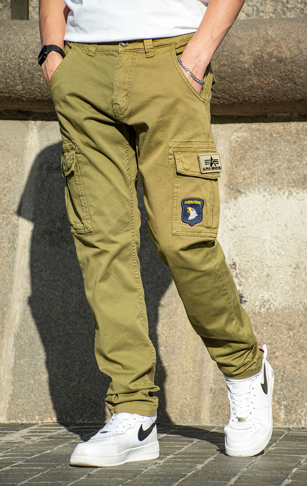 Брюки-карго ALPHA INDUSTRIES PETROL PATCH olive 