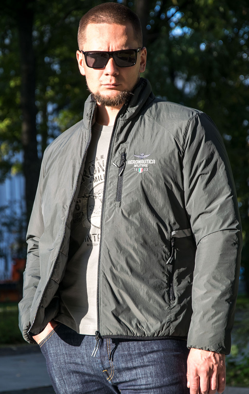 Куртка AERONAUTICA MILITARE FW 23/24 m/CN dark green (AB 2108) 