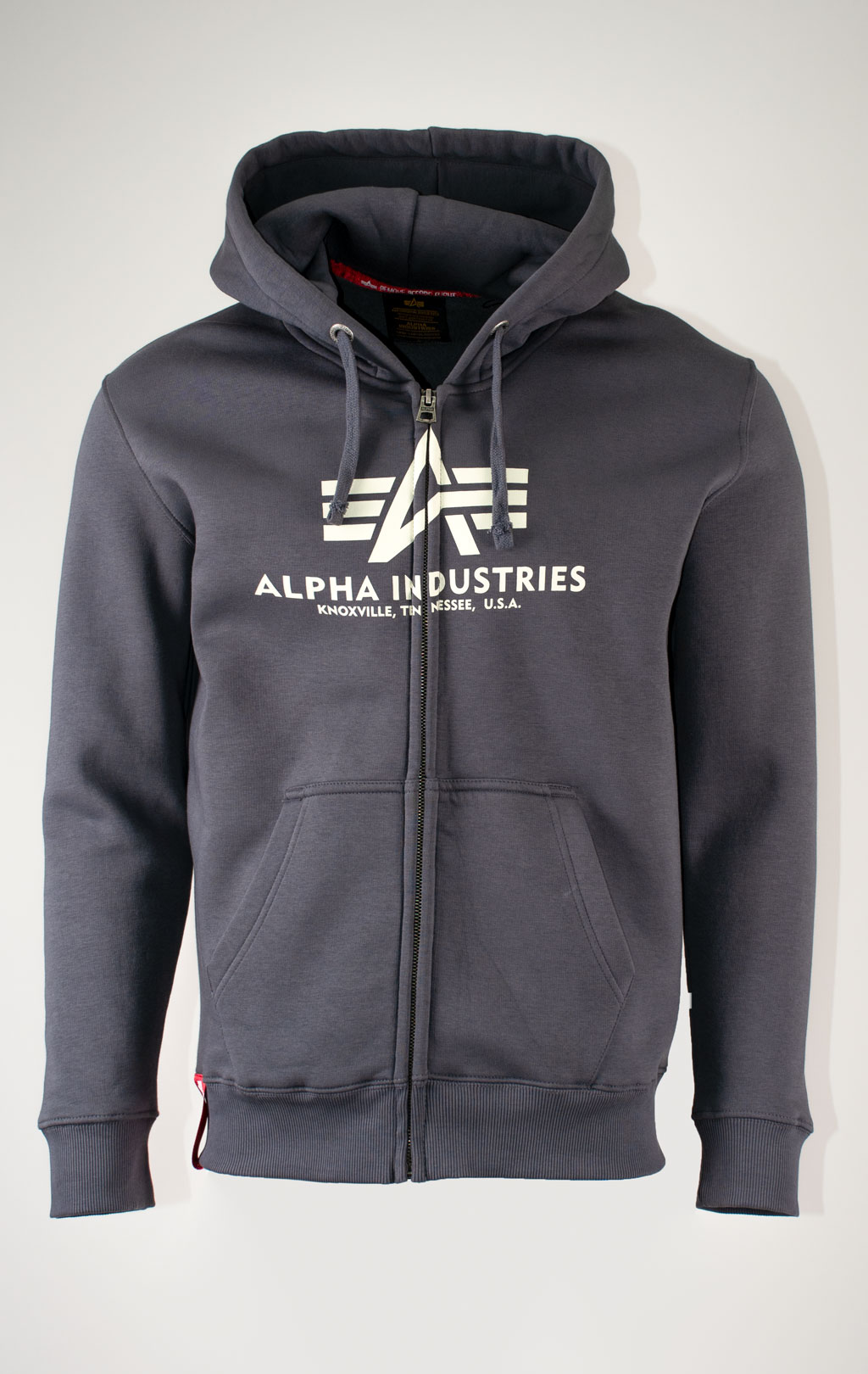 Толстовка ALPHA INDUSTRIES BASIC ZIP HOODY greyblack 