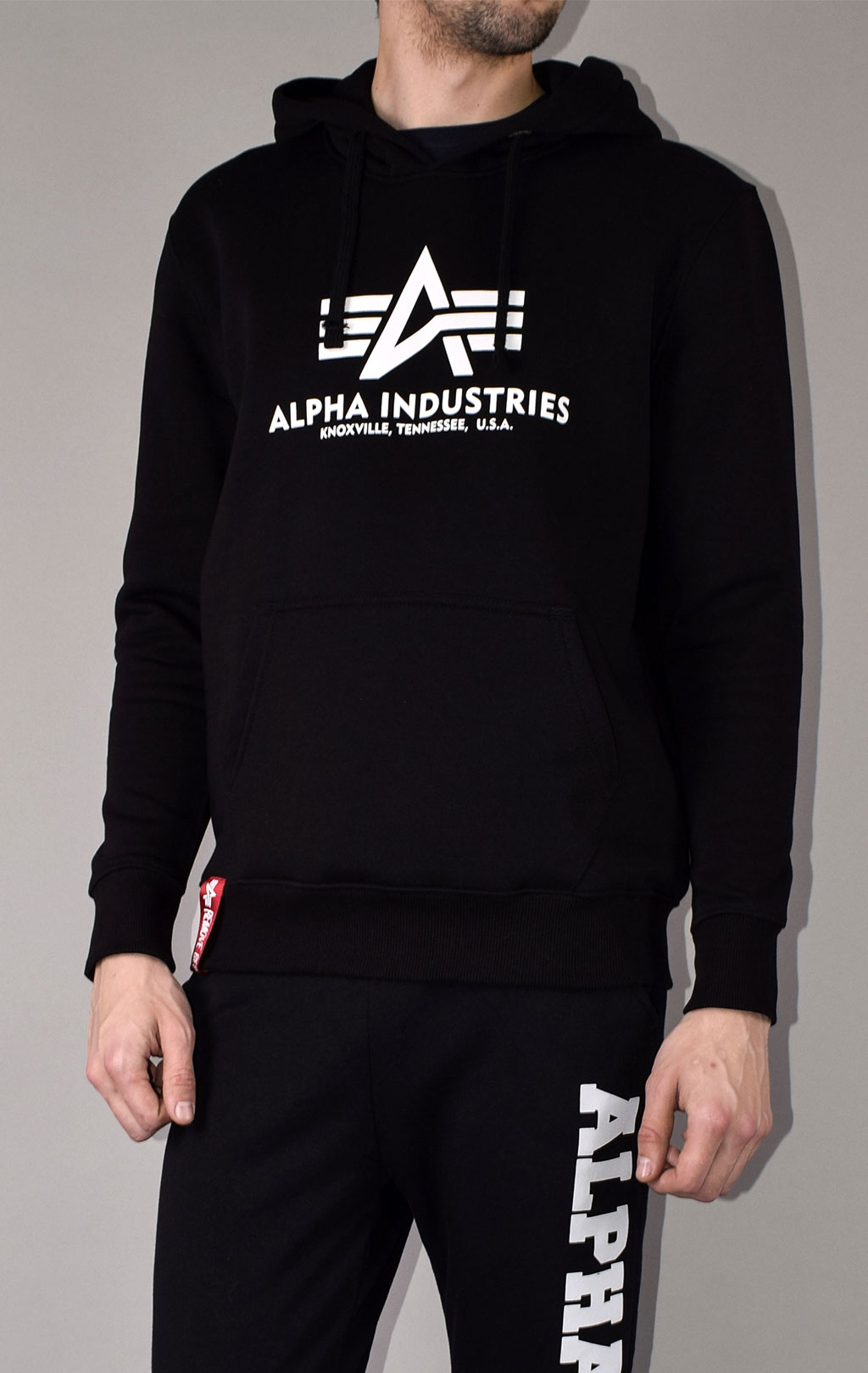 Толстовка ALPHA INDUSTRIES BASIC HOODY big size black 