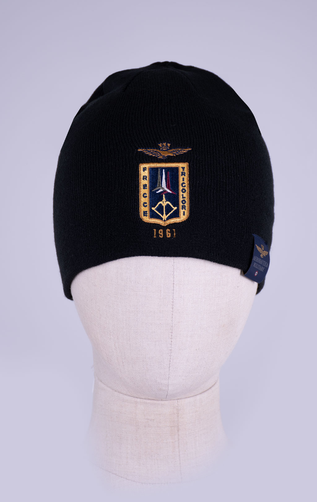 Шапка вязаная AERONAUTICA MILITARE FW 26/27/CN jet black (CU 0092) 