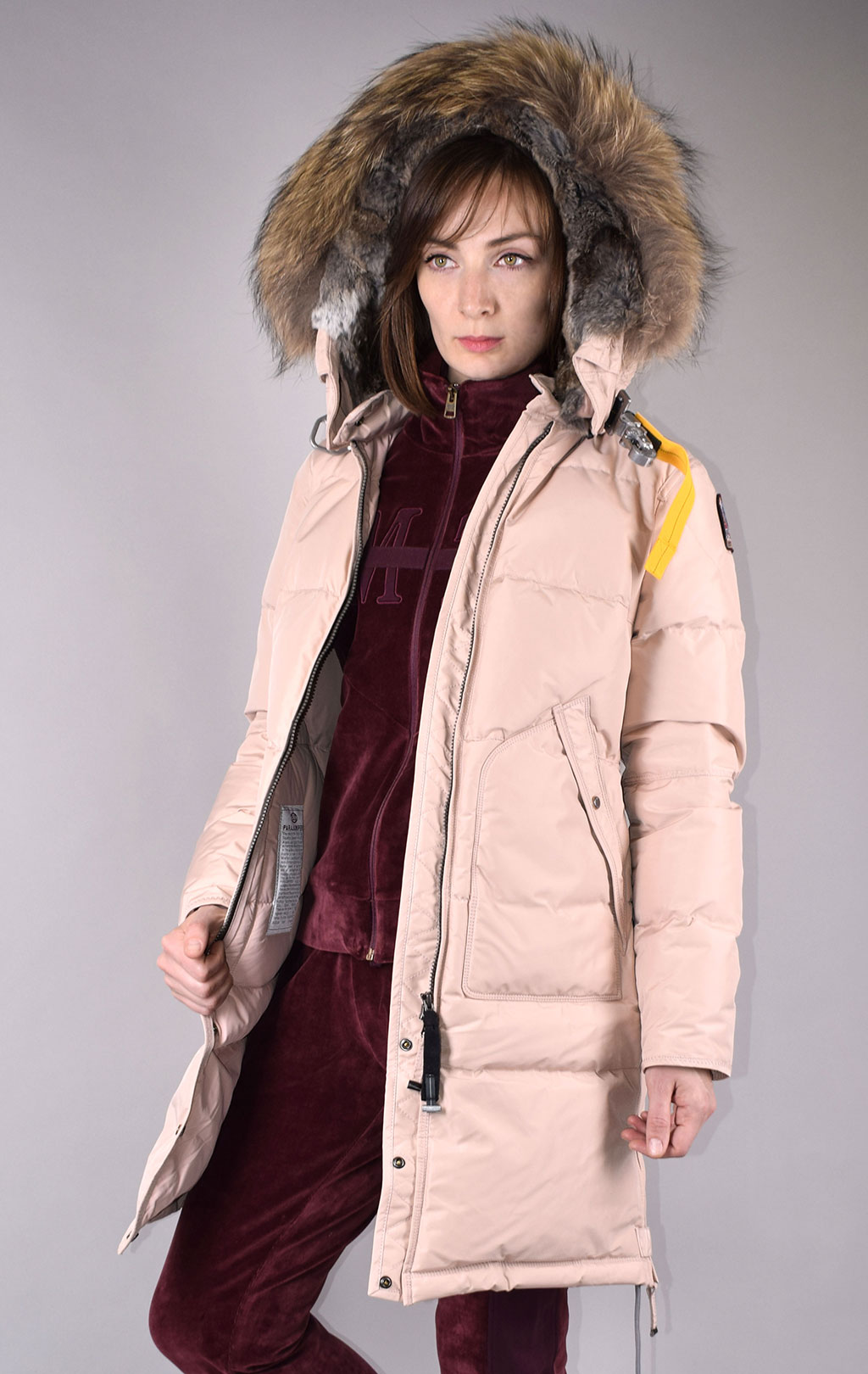 Женская куртка-пуховик PARAJUMPERS LONG BEAR FW 19/20 powder pink 