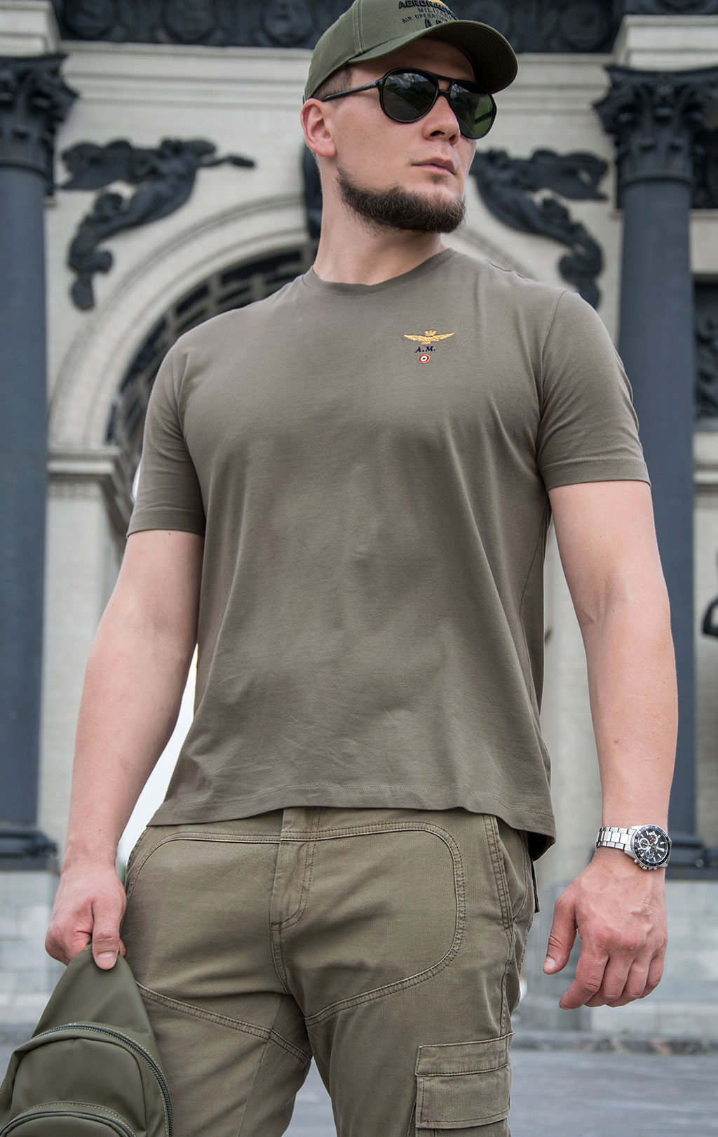 Футболка AERONAUTICA MILITARE FW 21/22/BD verde militare (TS 1903) 