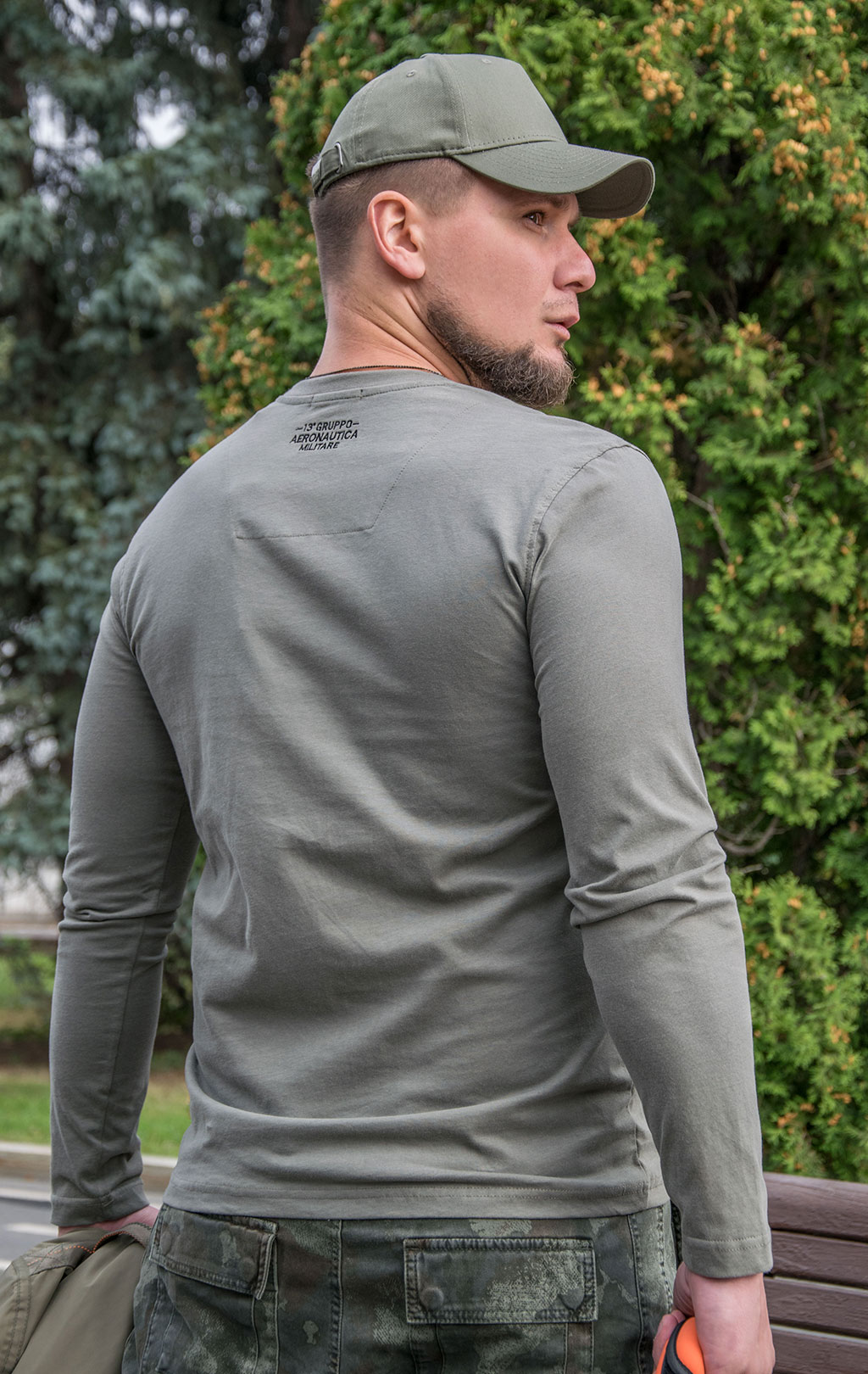 Лонгслив AERONAUTICA MILITARE FW 22/23/BD verde militare (TS 2008) 