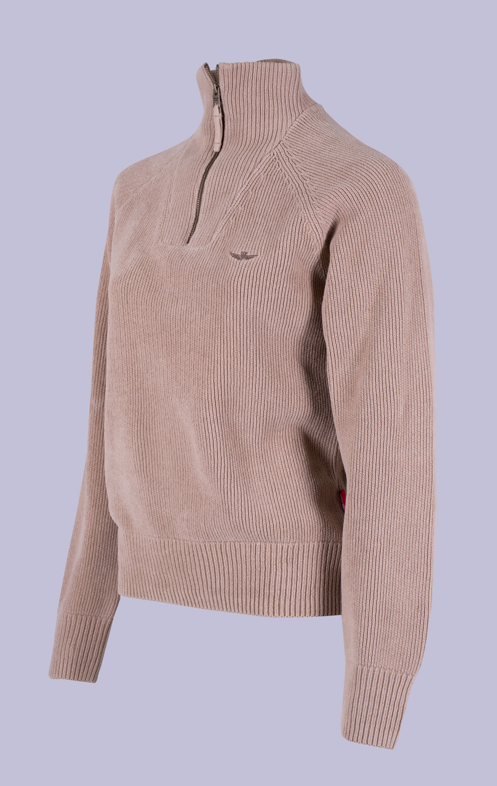 Женский свитер AERONAUTICA MILITARE FW 26/27/IN silver mink (MA 1640) 