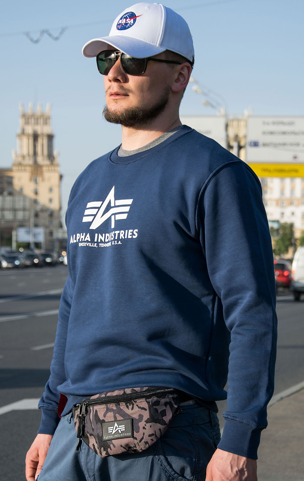 Свитшот ALPHA INDUSTRIES BASIC SWEATER new navy 