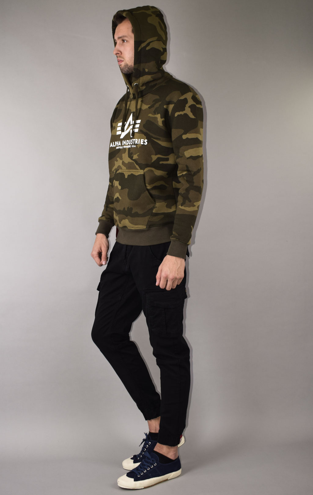 Толстовка ALPHA INDUSTRIES BASIC HOODY olive camo 