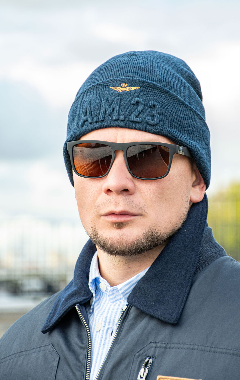 Шапка вязаная AERONAUTICA MILITARE FW 26/27/CN blue navy (CU 0099) 
