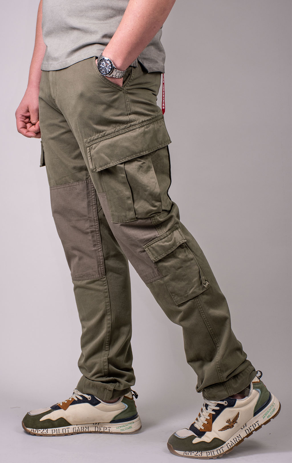 Брюки-карго ALPHA INDUSTRIES ACU PANT плотные SS 24 m OG-107 green 