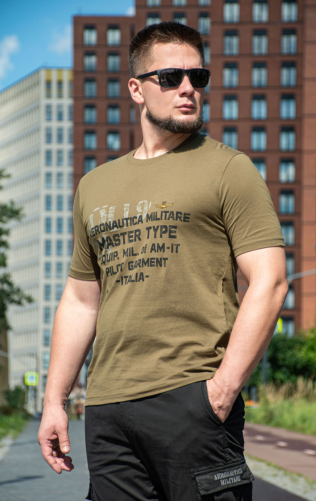 Футболка AERONAUTICA MILITARE FW 25/26/BD dark olive (TS 2479) 