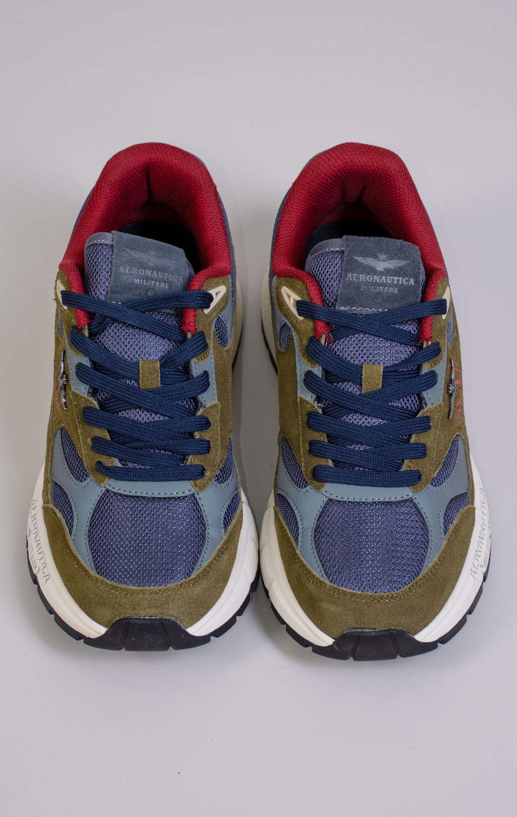 Кроссовки AERONAUTICA MILITARE (SC 0318) FW 25/26/CN verde militare/blue navy 