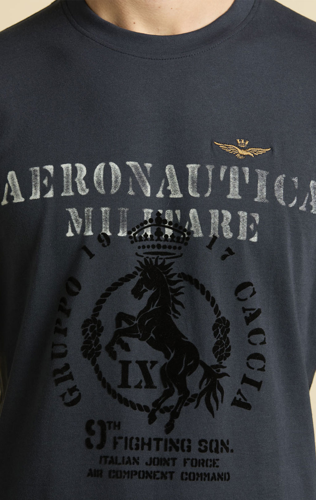 Лонгслив AERONAUTICA MILITARE FW 25/26/BD blue navy (TS 2471) 