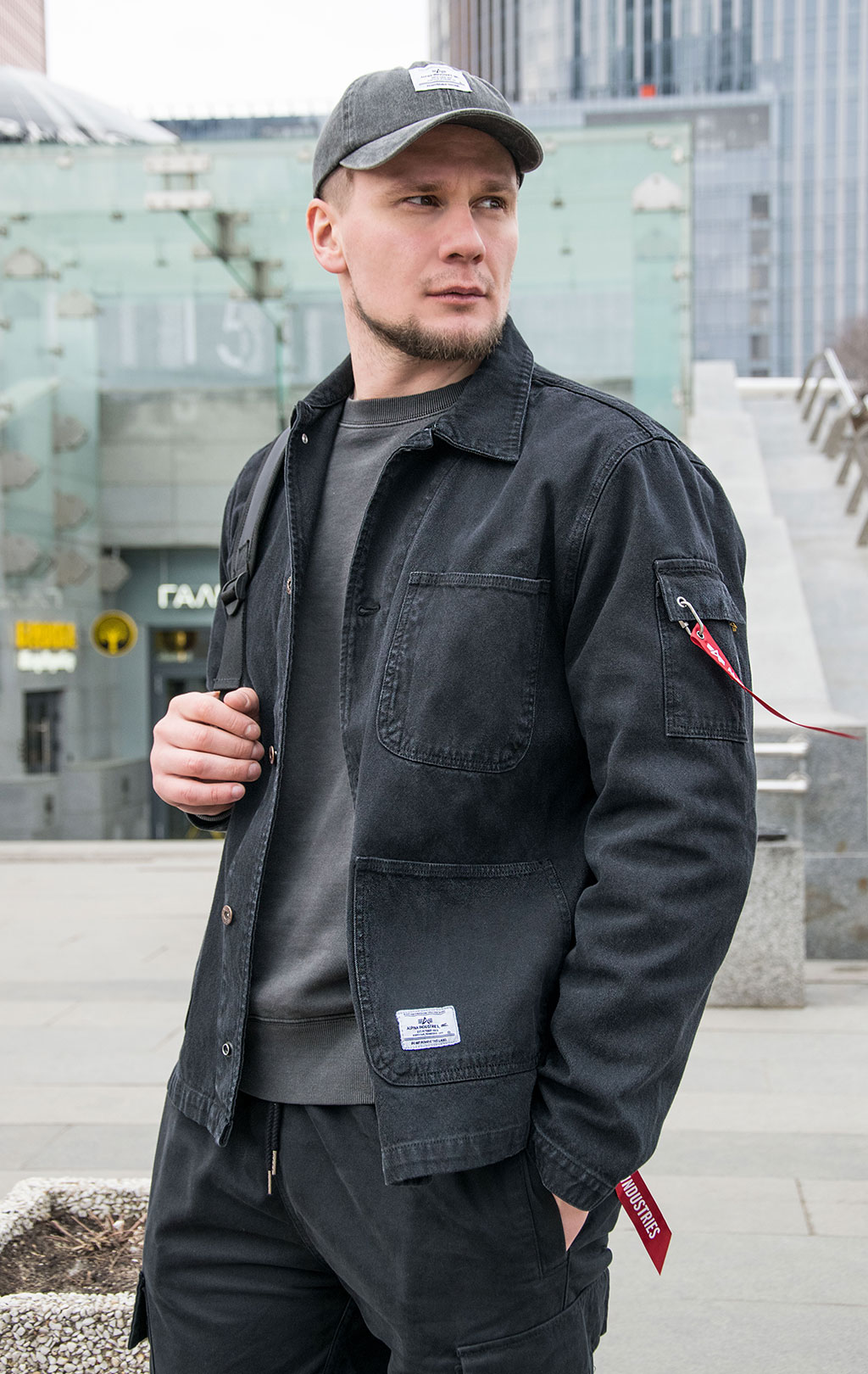 Ветровка ALPHA INDUSTRIES UTILITY CHORE COAT N-3 SS 23 m black 