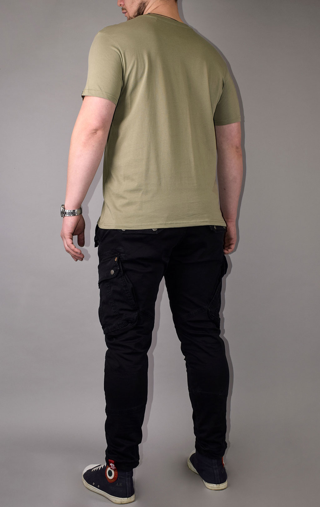 Футболка ALPHA INDUSTRIES BASIC T big size olive 