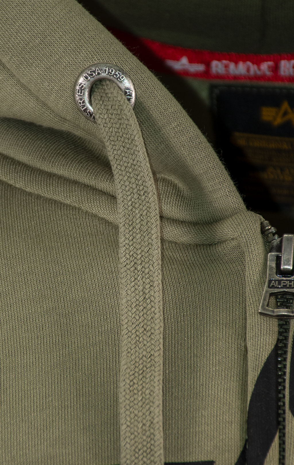 Толстовка ALPHA INDUSTRIES BASIC ZIP HOODY olive 
