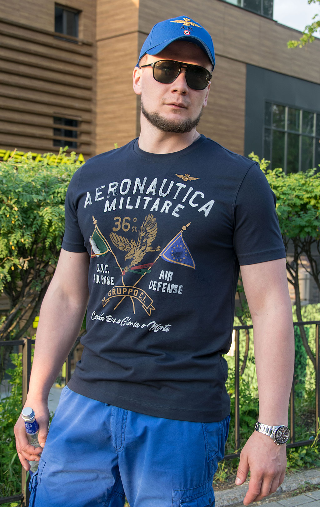 Футболка AERONAUTICA MILITARE SS 21/TR blue navy (TS 1860) 