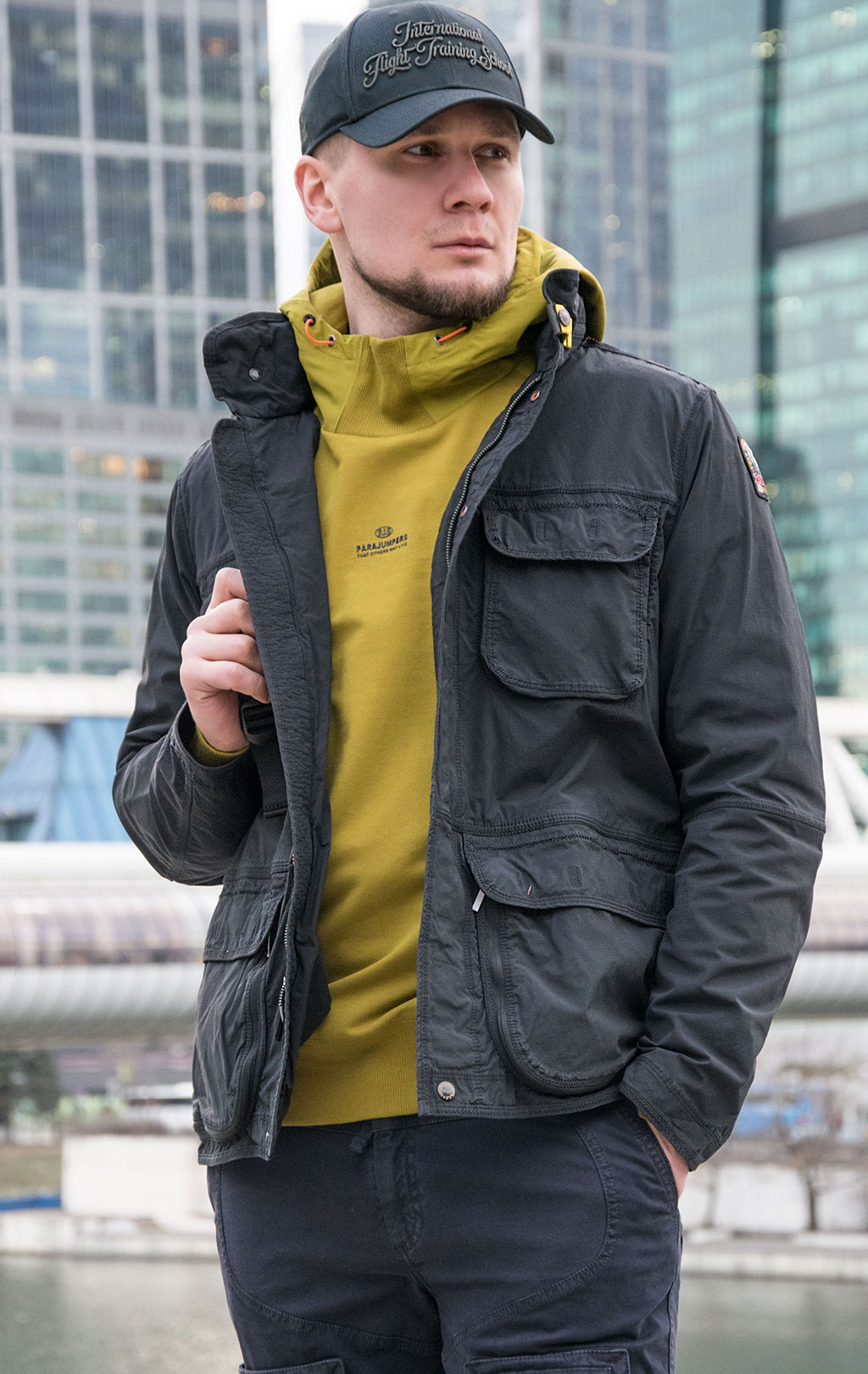 Ветровка PARAJUMPERS DESERT M-65 SS 23 black 