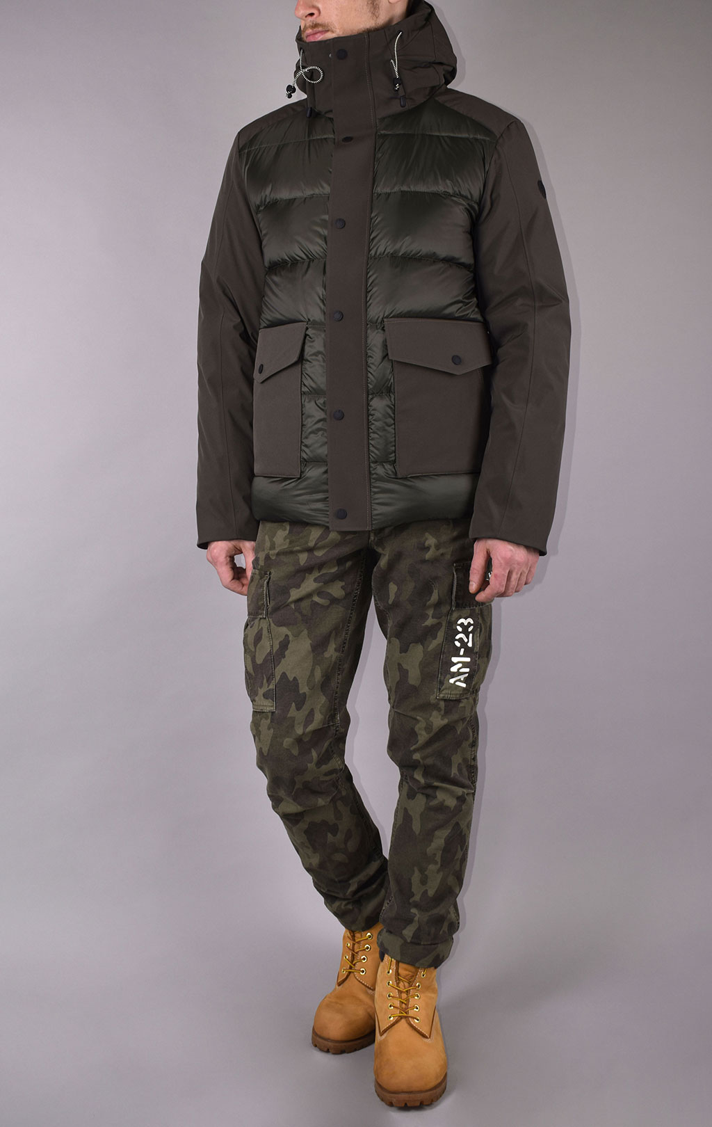 Куртка-пуховик PEOPLE OF SHIBUYA MATA FW 19/20 army olive 