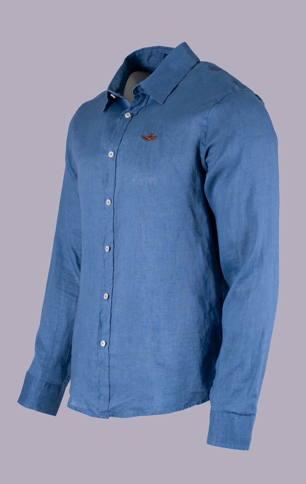 Рубашка AERONAUTICA MILITARE SS 26/BD dusty blue (CA 1321) 