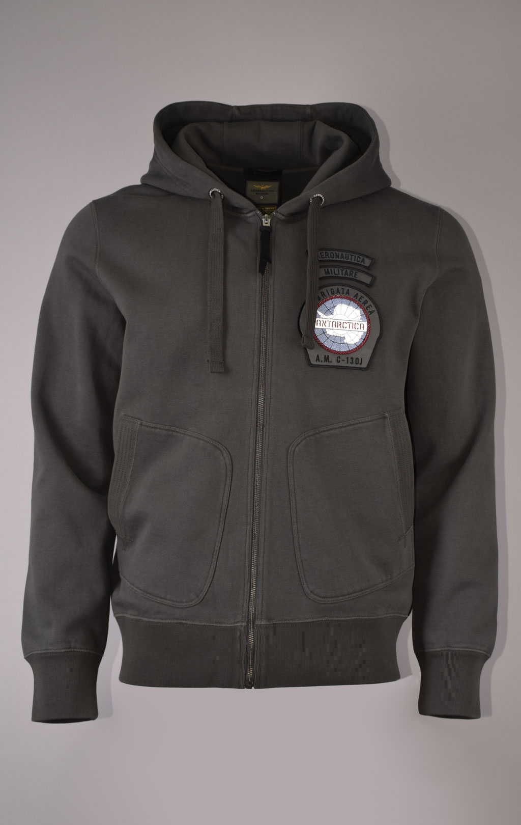 Толстовка с капюшоном AERONAUTICA MILITARE ANTARCTICA FW 23/24/IN dark green (FE 1818)