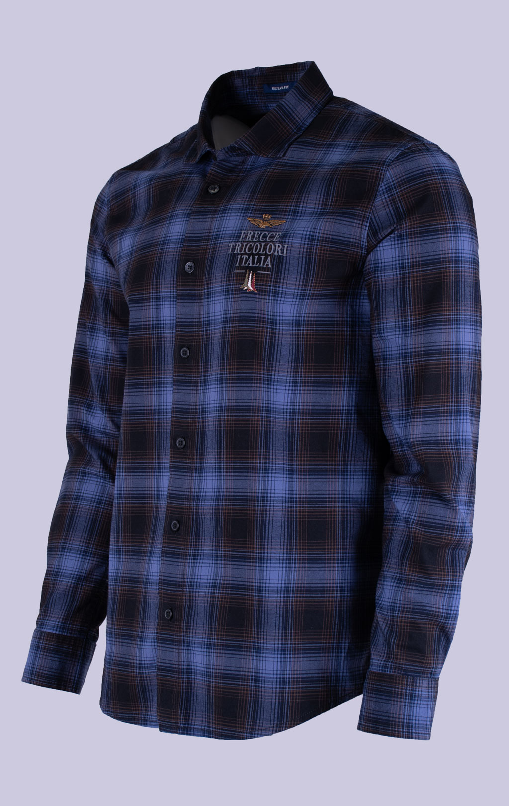 Рубашка AERONAUTICA MILITARE FW 26/27/IN blue optical checked (CA 1335) 