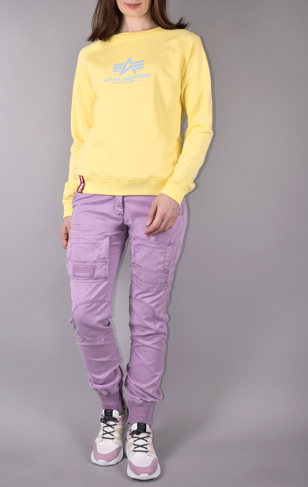 Женский свитшот ALPHA INDUSTRIES NEW BASIC SWEATER pastel yellow 