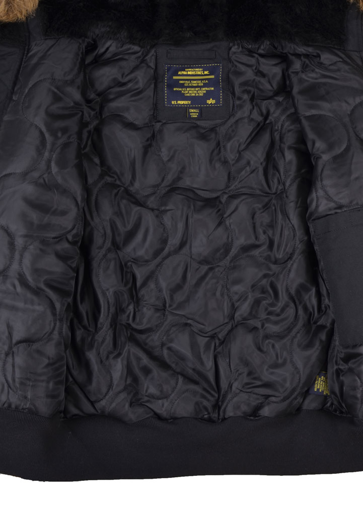 Куртка ALPHA INDUSTRIES P45 HOODED X black 