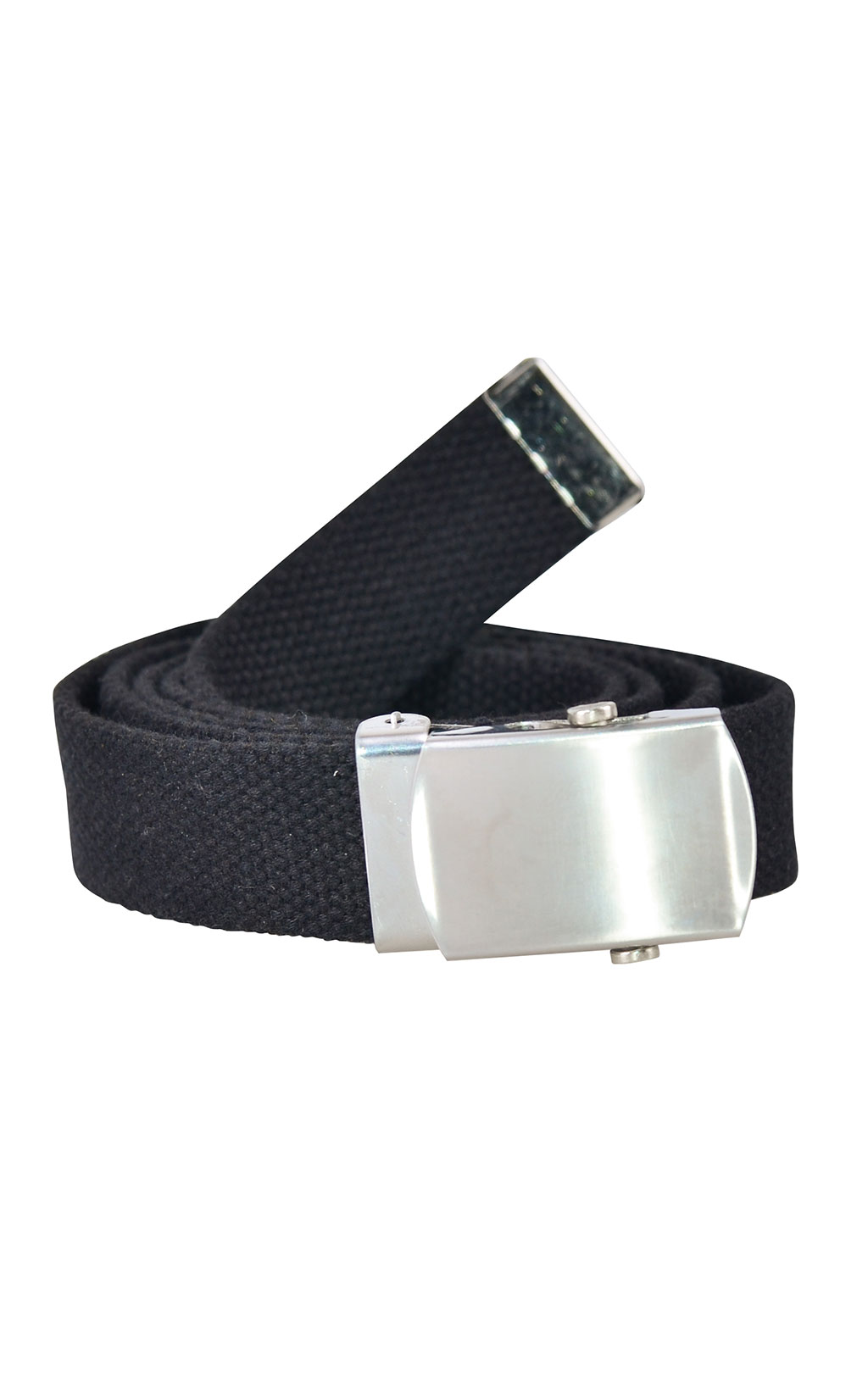 Ремень брючный Mil-Tec брезент silver buckle (110 см.) black 