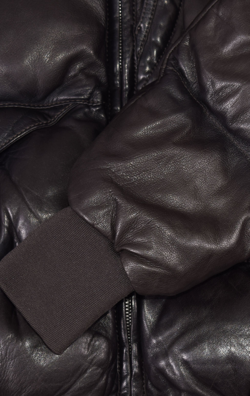 Бомбер PARAJUMPERS ALF LEATHER кожа FW 21/22 dark brown 