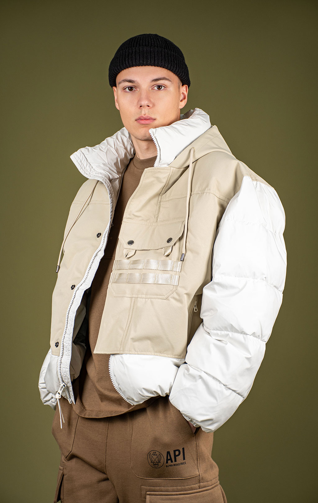 Куртка ALPHA INDUSTRIES 1960s SWEDISH ARMY MOTORCYCLE MOD PARKA FW 25/26 dune white 