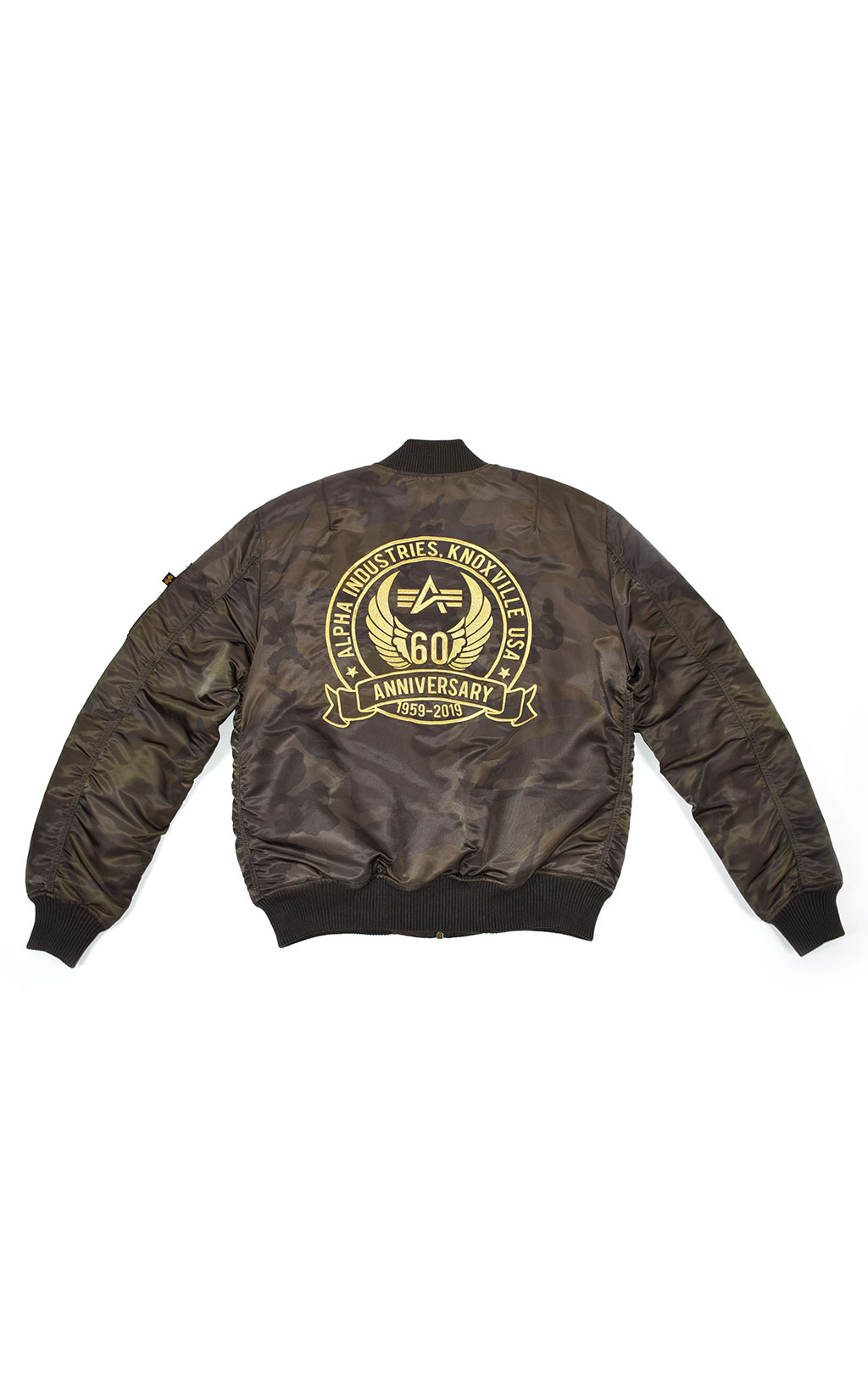 Бомбер ALPHA INDUSTRIES 60TH ANNIVERSARY MA-1 dark olive camo 
