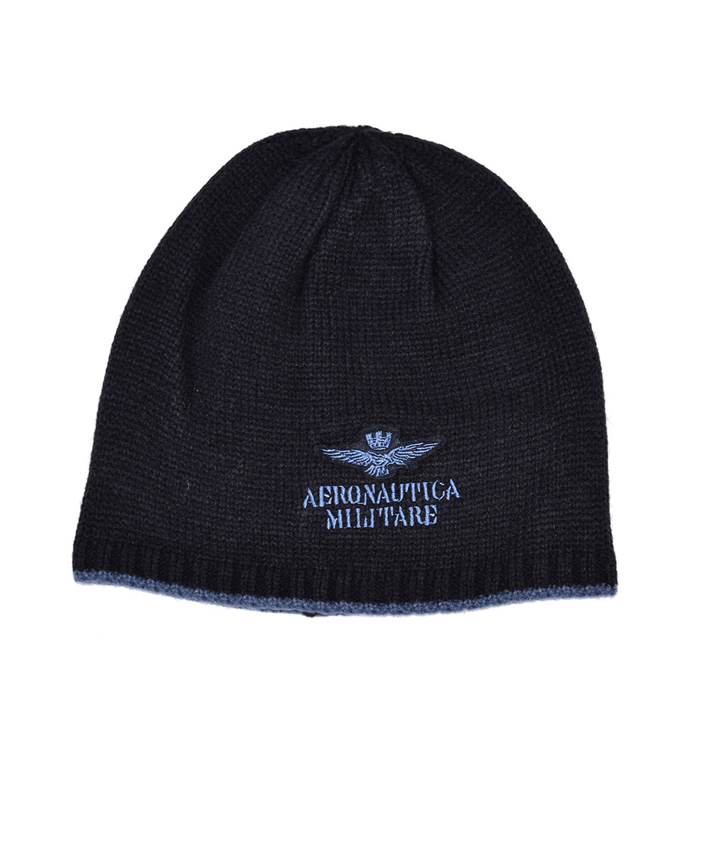 Шапка вязаная AERONAUTICA MILITARE FW 19/20 blue navy (CU 008)