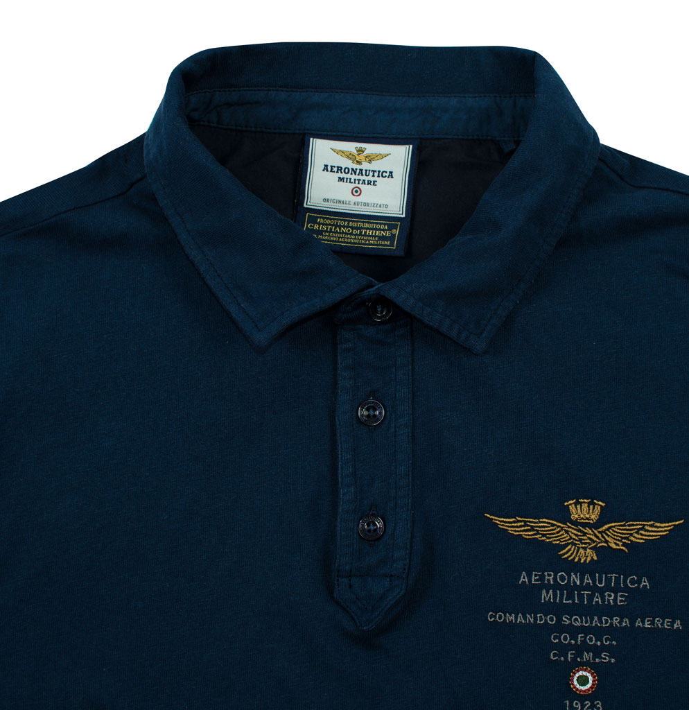 Поло-лонгслив AERONAUTICA MILITARE blue navy (PO 1174) 