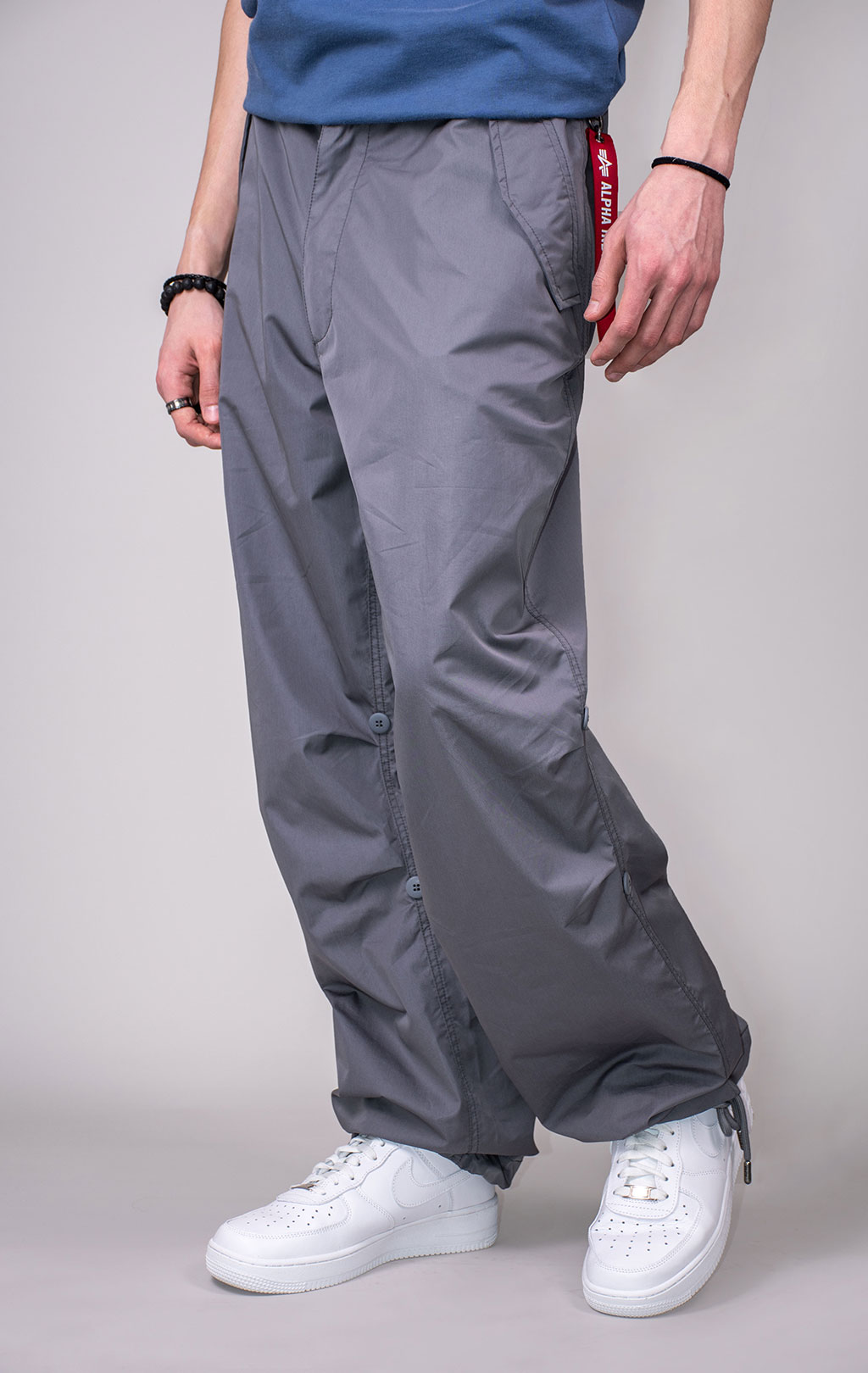 Брюки-карго парашюты ALPHA INDUSTRIES PARACHUTE PANTS SS 24 m aircraft gray 