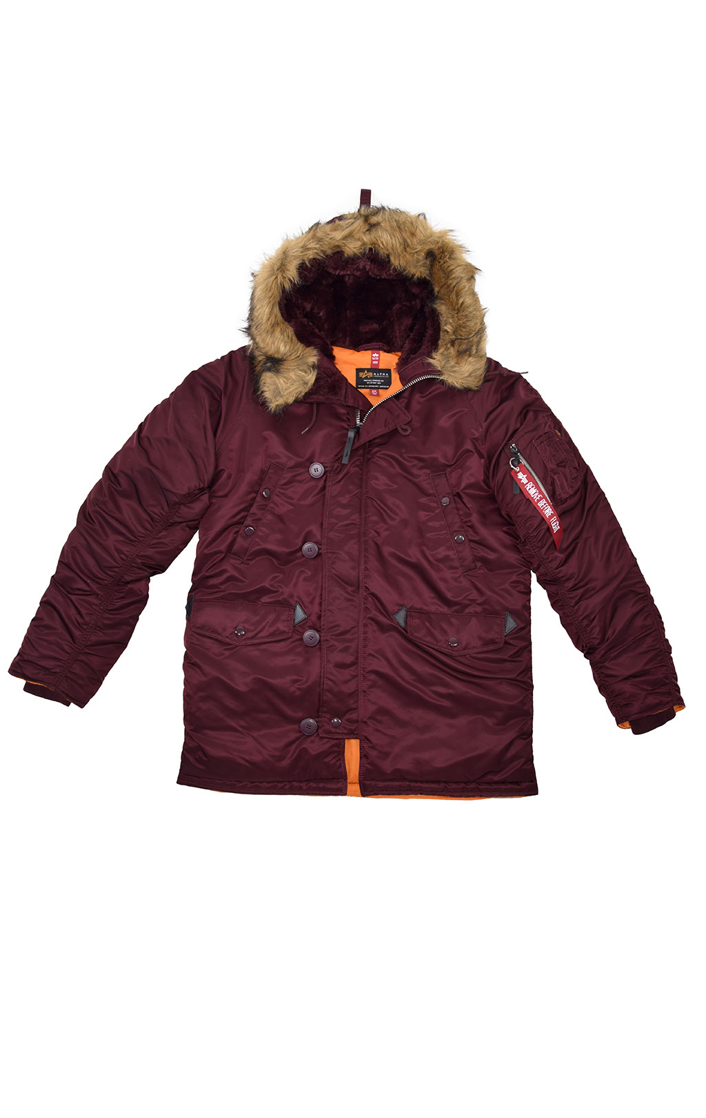 Аляска ALPHA INDUSTRIES SLIM FIT GEN-I N-3B maroon/orange 