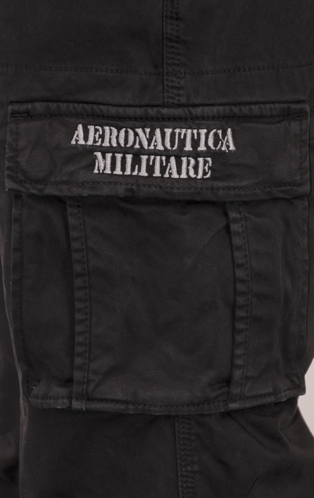 Брюки-карго AERONAUTICA MILITARE big size плотные FW 24/25/AL jet black (PA 1329) 