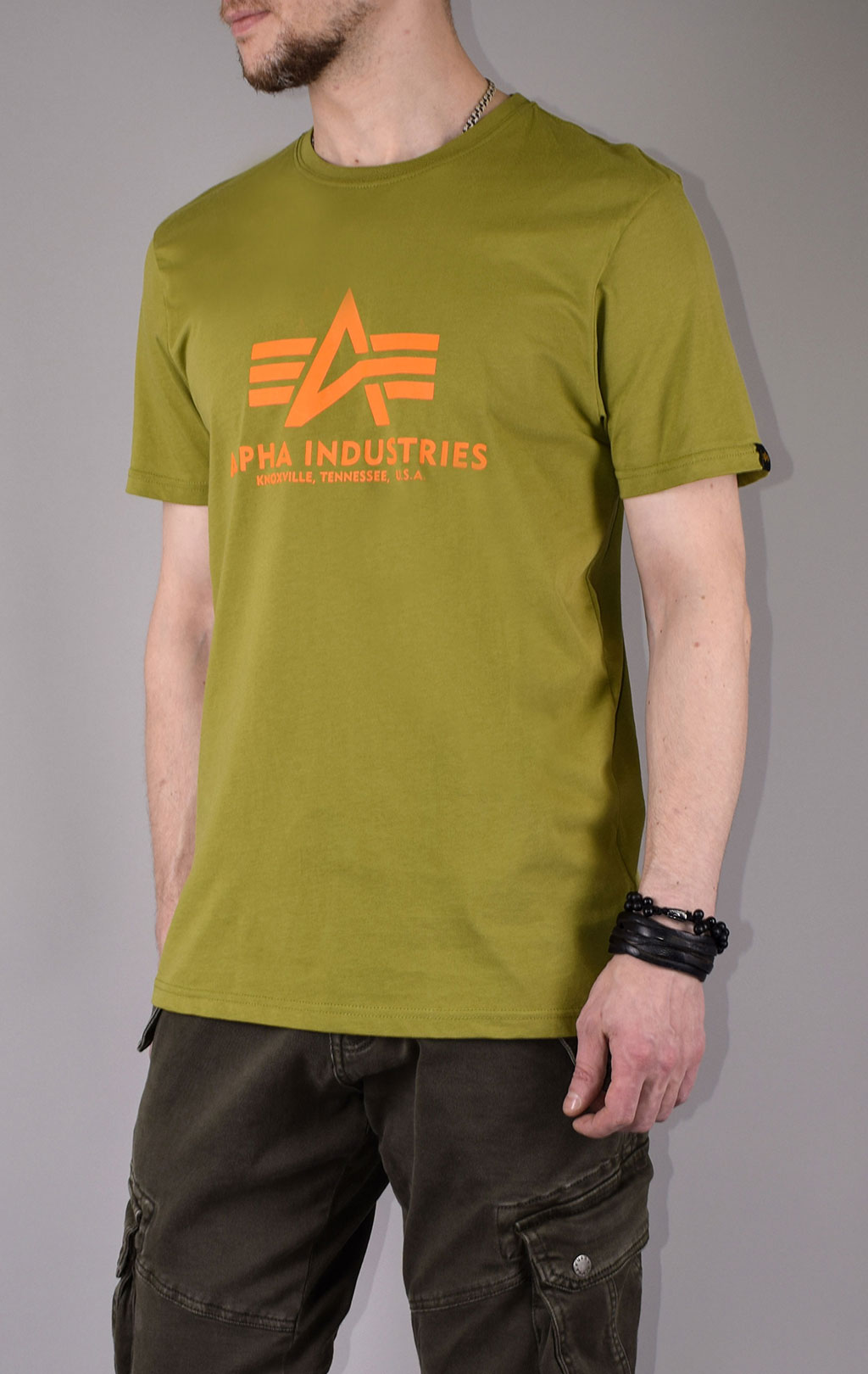 Футболка ALPHA INDUSTRIES BASIC T big size khaki green 