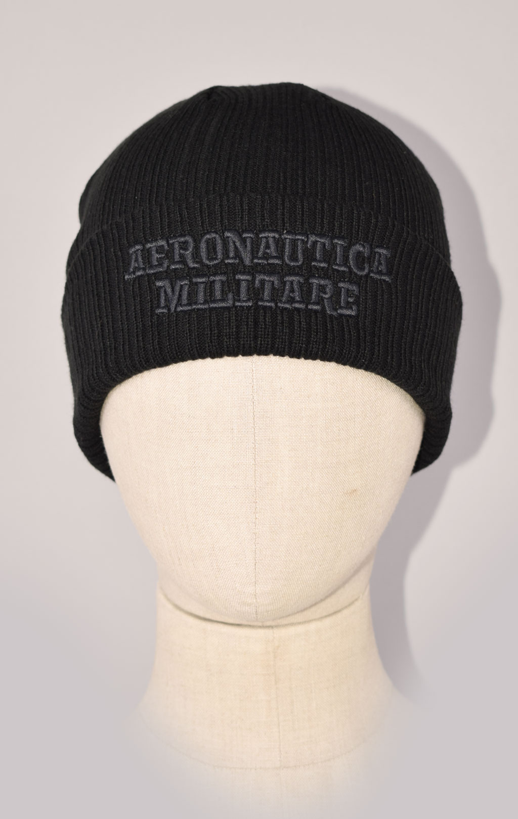Шапка вязаная AERONAUTICA MILITARE FW 23/24/CN jet black (CU 043)