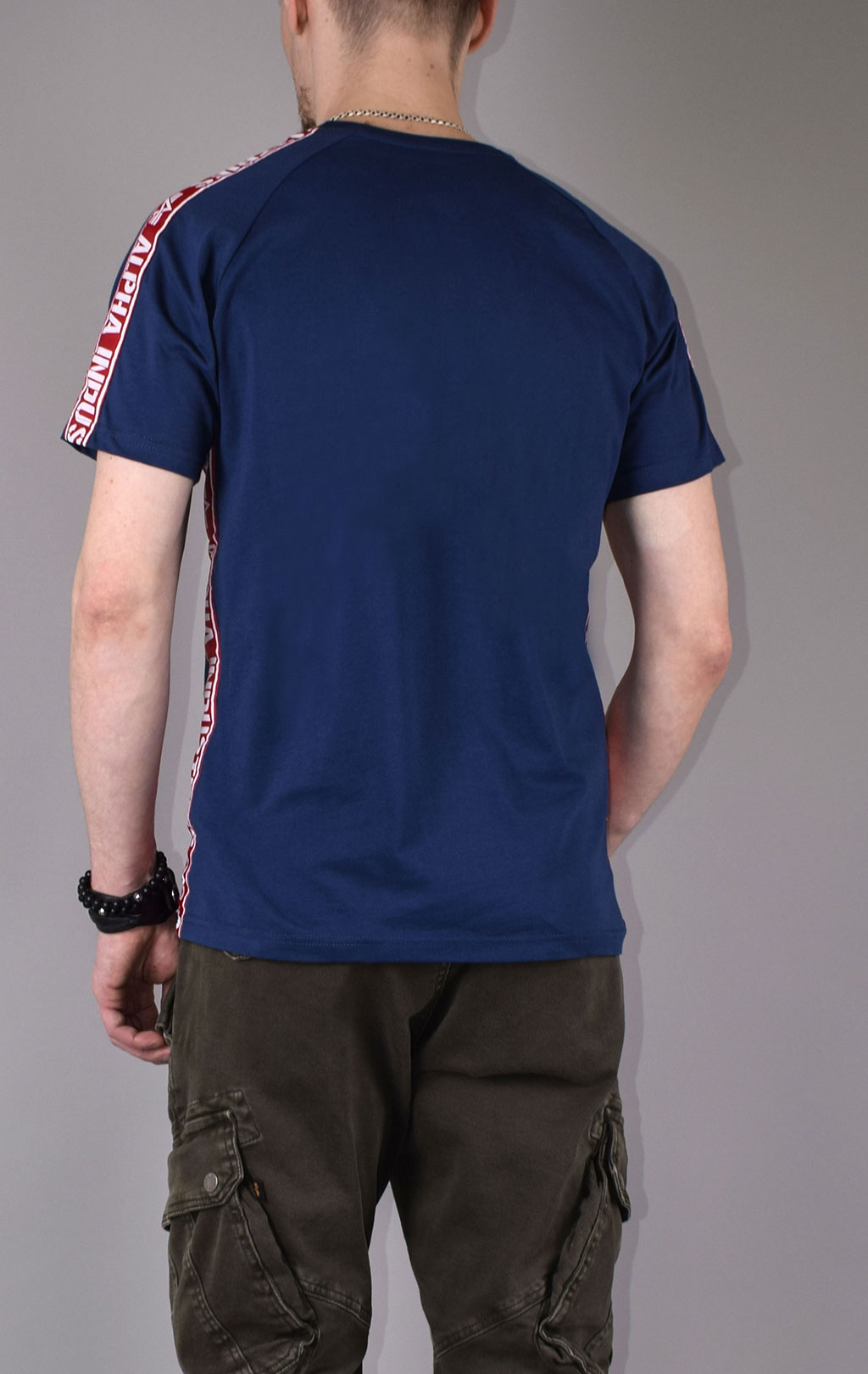 Футболка ALPHA INDUSTRIES AL TYPE T new navy/red 