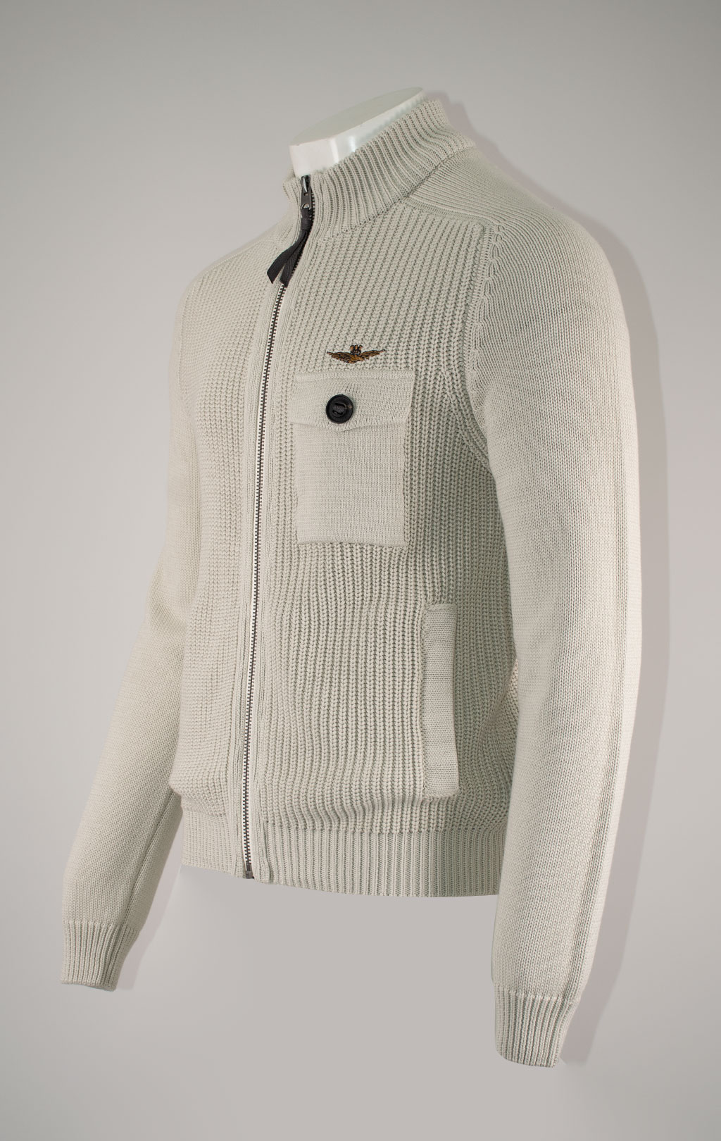 Свитер на молнии AERONAUTICA MILITARE FW 25/26/BL pellican (MA 1565) 