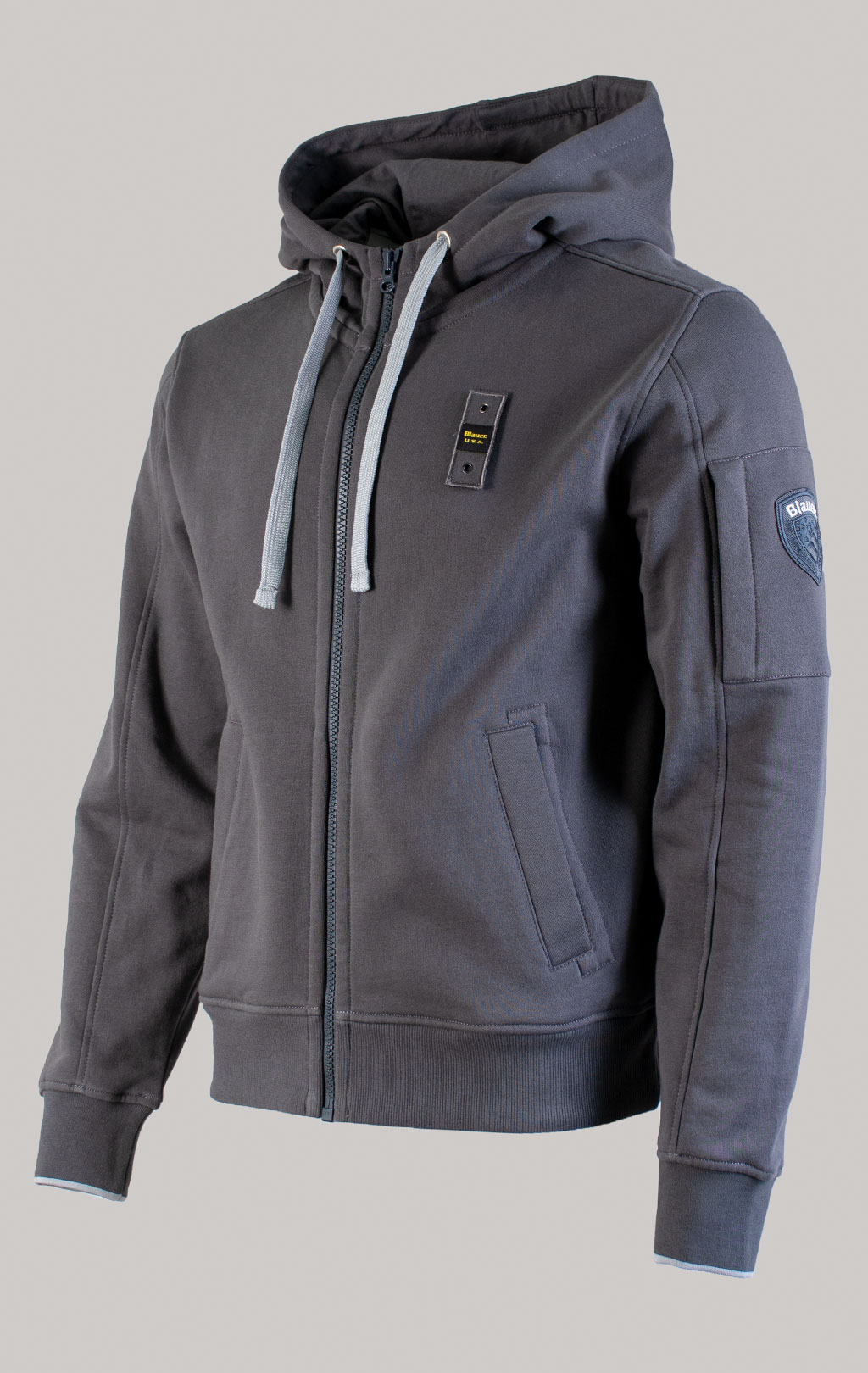 Толстовка на молнии BLAUER CARDINTON FW 25/26 anthracite grey (F02184) 
