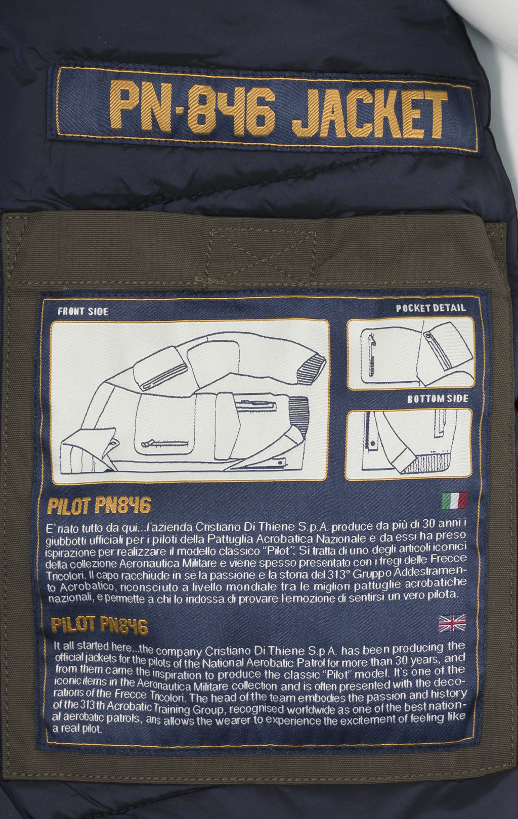 Куртка-пилот AERONAUTICA MILITARE big size FW 24/25/BD dark musk (AB 2106) 