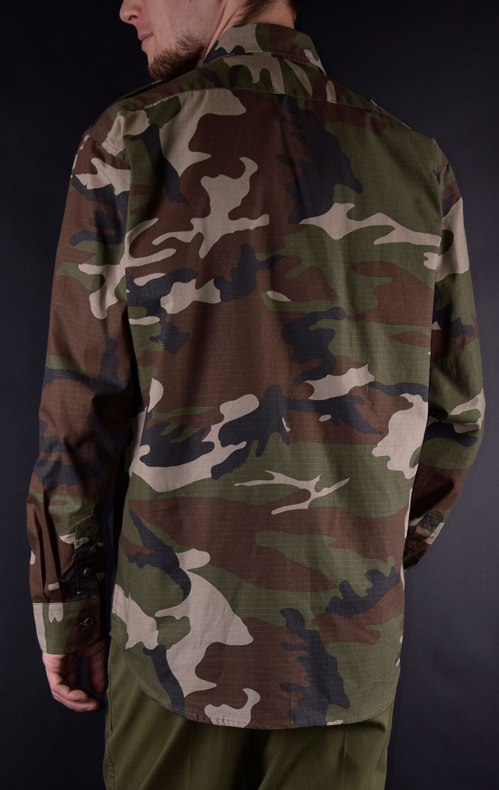 Рубашка Mil-Tec rip-stop camo woodland 