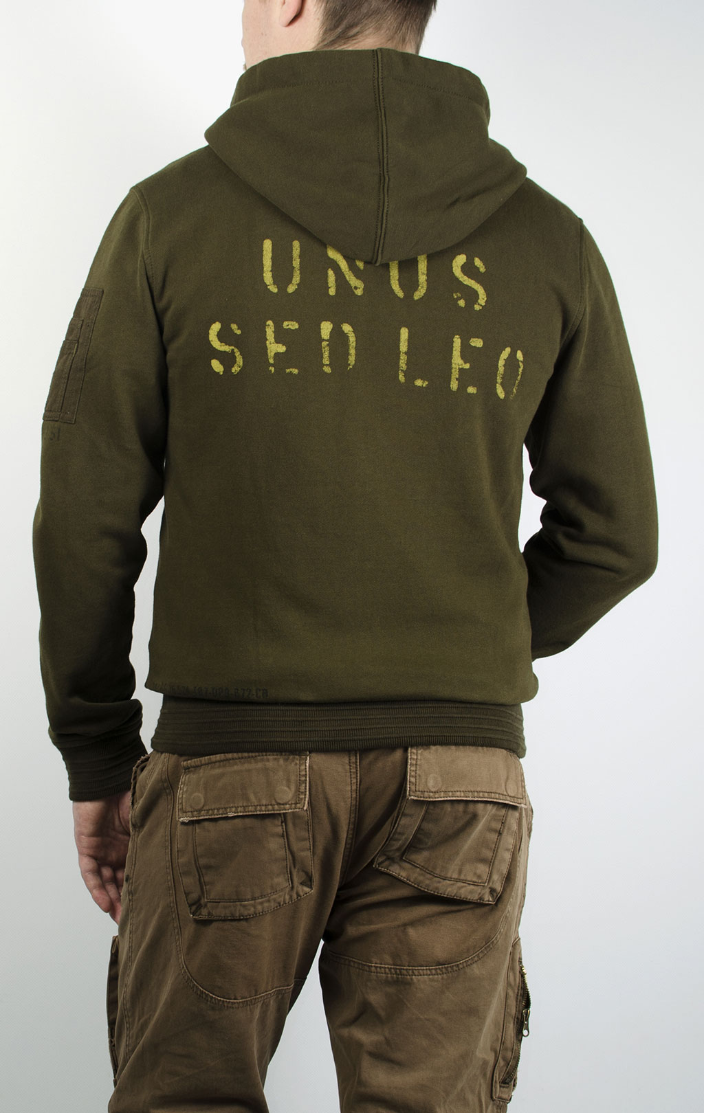 Толстовка с капюшоном AERONAUTICA MILITARE verde militare (FE 1209) 