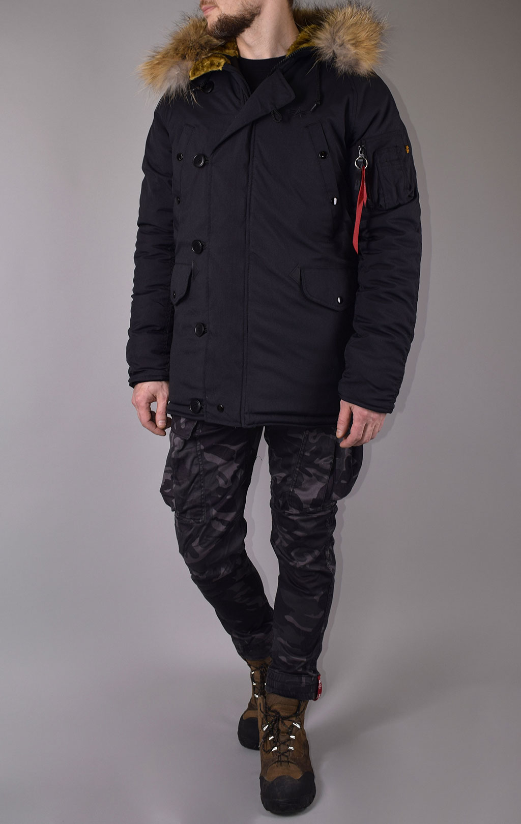 Аляска ALPHA INDUSTRIES EXPLORER натур. мех black 