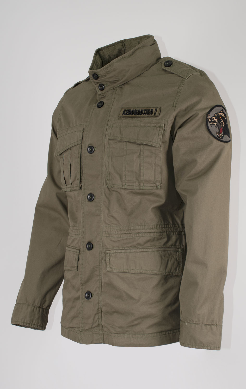 Ветровка AERONAUTICA MILITARE big size M-65 SS 25 m/IN military olive (AB 2212) 