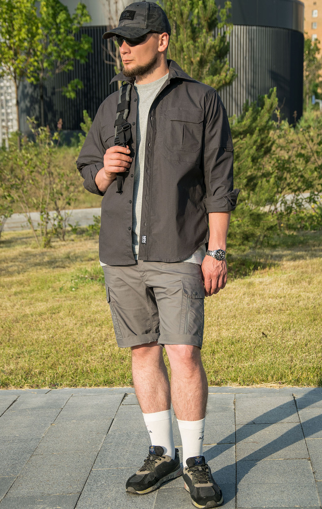 Шорты Pentagon RANGER 2.0 хлопок35%/полиэстер65% Rip-Stop grey wolf 05007-2.0-SH 