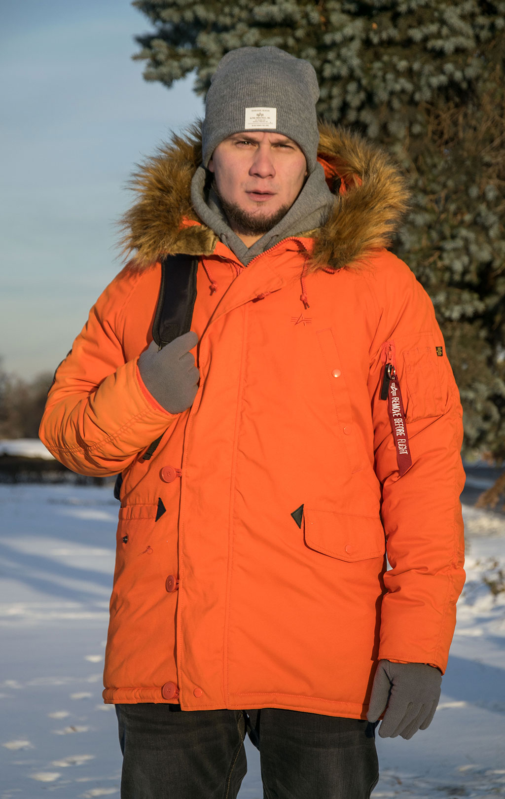 Аляска ALPHA INDUSTRIES EXPLORER flame orange 