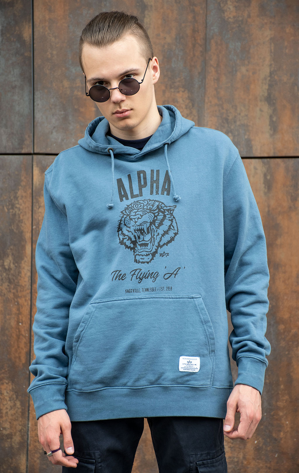 Толстовка ALPHA INDUSTRIES ALPHA TIGER HOODIE SS 24 m copen blue 