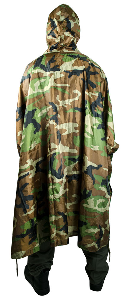 Пончо rip-stop camo woodland 